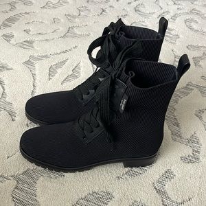 Kate Spade Merigue Black Combat Boots